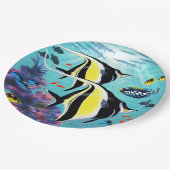 Molokini Cove Hawaiian Angel Fish Tropical Papieren Bordje (Gekanteld)