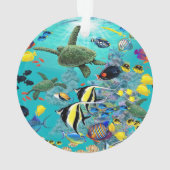 Molokini Cove Hawaiian Tropical Fish Illustration Ornament (achterkant)