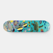 Molokini Cove Hawaiian Tropical Fish Illustration Persoonlijk Skateboard (Horizontaal)