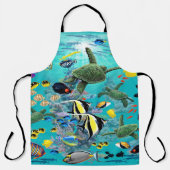 Molokini Cove Hawaiian Tropical Fish Illustration Schort (Voorkant)