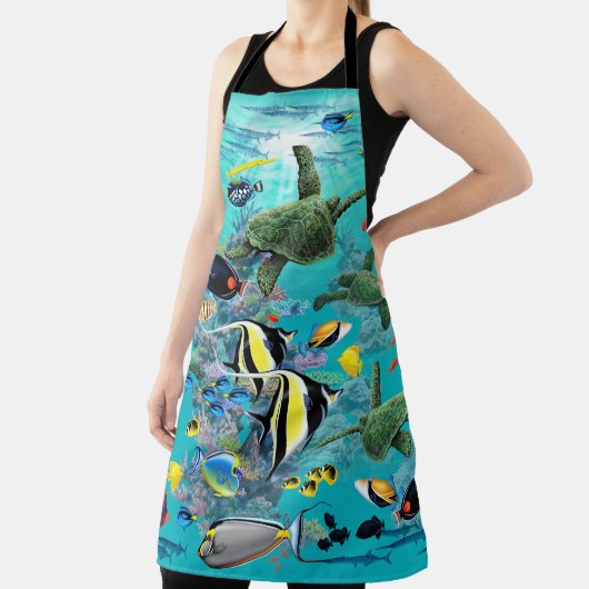 Molokini Cove Hawaiian Tropical Fish Illustration Schort (Insitu)