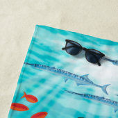 Molokini Cove Hawaiian Tropical Fish Illustration Strandlaken (In situ)