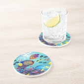 Molokini Cove Hawaiian Tropical Fish Zandsteen Onderzetter (Zijkant)