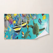 Molokini Cove Hawaiian Tropical Fish Zee Turtle Bad Handdoek (Handdoek)