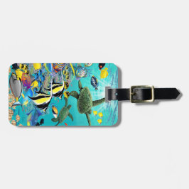 Molokini Cove Hawaiian Tropical Fish Zee Turtle Bagagelabel