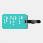 Molokini Cove Hawaiian Tropical Fish Zee Turtle Bagagelabel (Achterkant horizontaal)