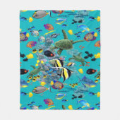 Molokini Cove Hawaiian Tropical Fish Zee Turtle Fleece Deken (Voorkant)