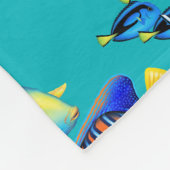 Molokini Cove Hawaiian Tropical Fish Zee Turtle Fleece Deken (Hoek)