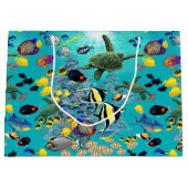 Molokini Cove Hawaiian Tropical Fish Zee Turtle Groot Cadeauzakje (Voorkant)