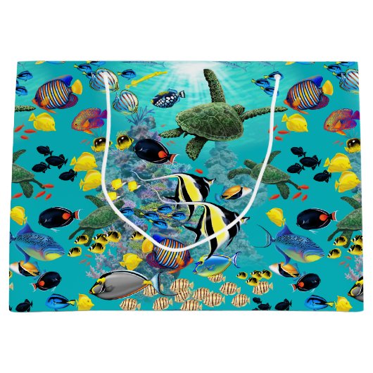 Molokini Cove Hawaiian Tropical Fish Zee Turtle Groot Cadeauzakje (Voorkant)