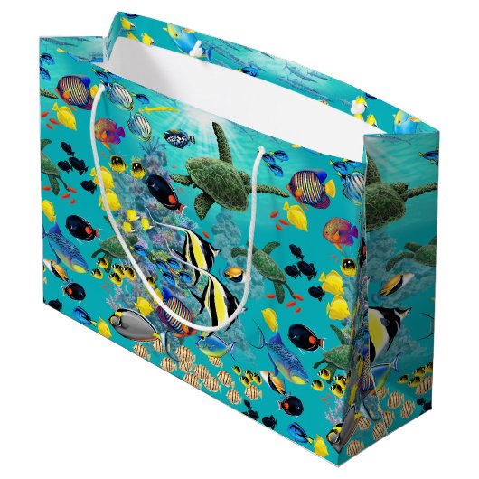 Molokini Cove Hawaiian Tropical Fish Zee Turtle Groot Cadeauzakje (Achterkant Gekanteld)