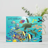 Molokini Cove Hawaiian Tropical Fish Zee Turtle Kaart (Staand voorkant)