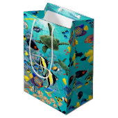 Molokini Cove Hawaiian Tropical Fish Zee Turtle Medium Cadeauzakje (Voorkant Gekanteld)