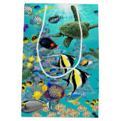 Molokini Cove Hawaiian Tropical Fish Zee Turtle Medium Cadeauzakje (Achterkant)