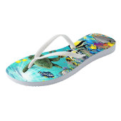 Molokini Cove Hawaiian Tropical Fish Zee Turtle Teenslippers (Schuin)