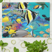 Molokini Cove Hawaiian Tropical Fish Zee Turtle Theedoek (Gevouwen)