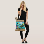 Molokini Cove Hawaiian Tropical Monogram Beach Bag Tote Bag (Op model)