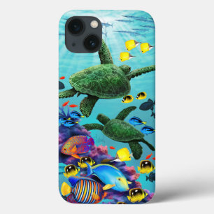 Molokini Cove Hawaiian Zee Turtle Tropical Fish Case-Mate iPhone Case
