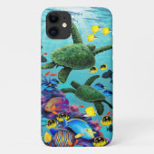 Molokini Cove Hawaiian Zee Turtle Tropical Fish Case-Mate iPhone Case (Achterkant)
