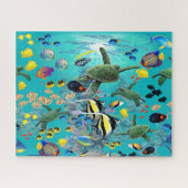 Molokini Cove Hawaiian Zee Turtle Tropical Fish Legpuzzel (Horizontaal)