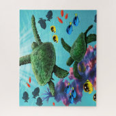 Molokini Cove Hawaiian Zee Turtles Tropical Legpuzzel (Verticaal)