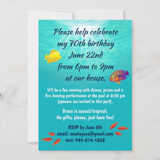 Molokini Invite (Jana) Kaart (Achterkant)