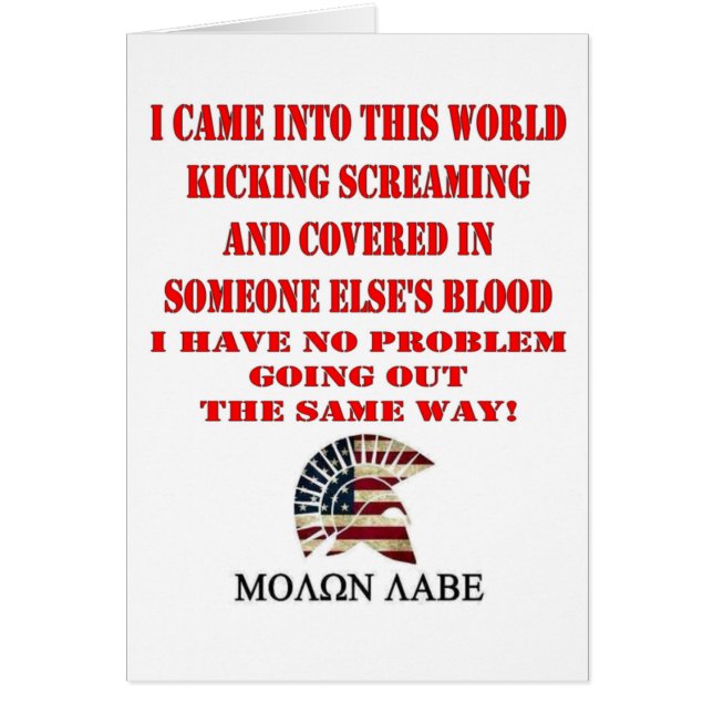 MOLON LABE (Voorkant)