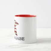 Molon Labe 11oz keramische Mok, rode handgreep Mok (Midden)