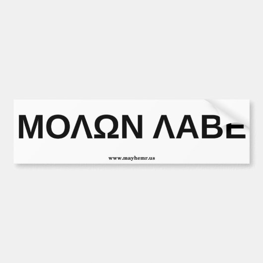 Molon Labe 3 Bumpersticker (Voorkant)