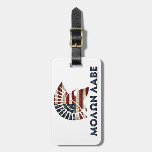 Molon Labe. Bagagelabel (Voorkant verticaal)