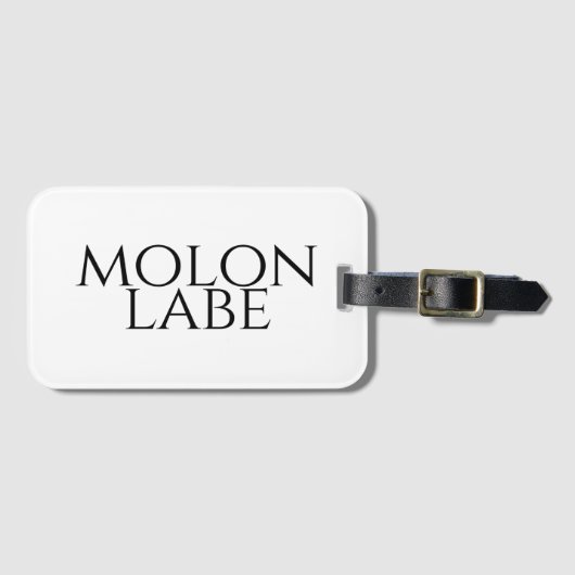 Molon Labe Bagagelabel (Voorkant (horizontaal))
