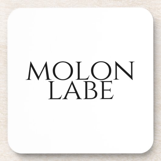 Molon Labe Bier Onderzetter (Voorkant)
