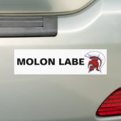 Molon Labe Bumpersticker (Op auto)