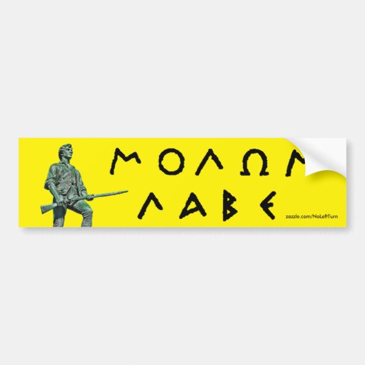 Molon Labe bumpersticker (Voorkant)