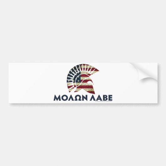 Molon Labe. Bumpersticker (Voorkant)