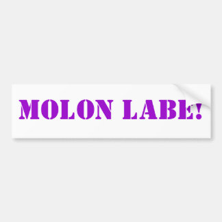 MOLON LABE! BUMPERSTICKER