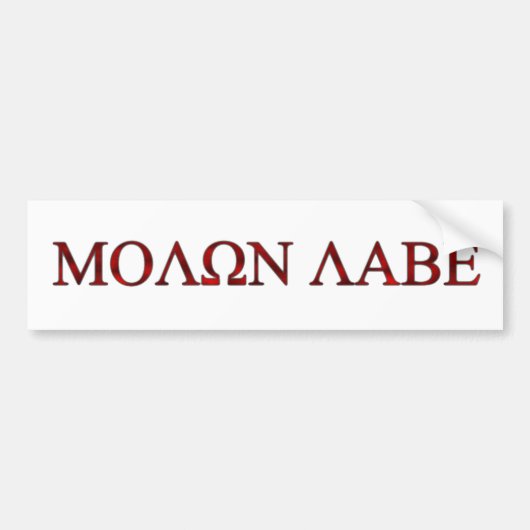 Molon Labe Bumpersticker (Voorkant)