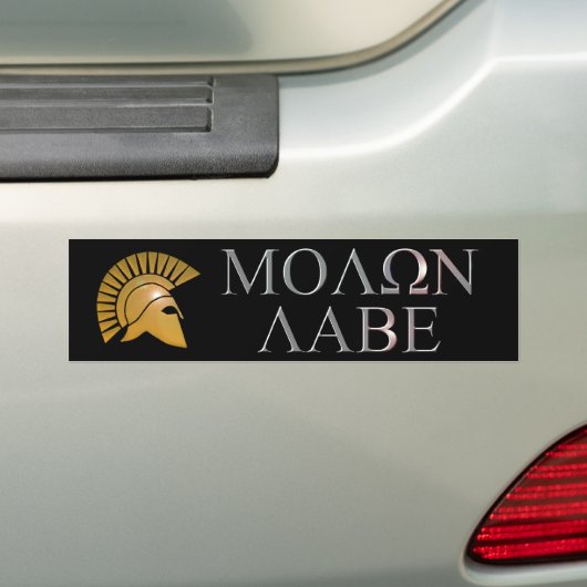 Molon Labe Bumpersticker - kies uw kleur (Op auto)