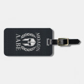 Molon Labe Chrome als Spartan Helmet op Grille Bagagelabel (Voorkant horizontaal)