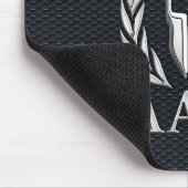 Molon Labe Chrome als Spartan Helmet op Grille Muismat (Hoek)