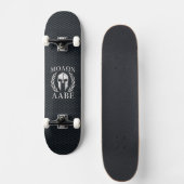Molon Labe Chrome als Spartan Helmet op Grille Persoonlijk Skateboard (Voorkant)