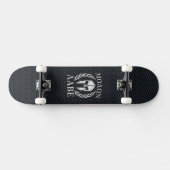 Molon Labe Chrome als Spartan Helmet op Grille Persoonlijk Skateboard (Horizontaal)