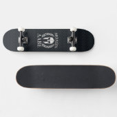 Molon Labe Chrome als Spartan Helmet op Grille Persoonlijk Skateboard (Horizontaal)