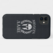 Molon Labe Chrome Spartan Helmet op Grille iPhone Case-Mate iPhone Case (Achterkant (horizontaal))