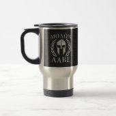 Molon Labe Chrome Spartan Helmet over koolstofveze Reisbeker (Links)