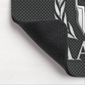 Molon Labe Chrome Style Spartan Armor Carbon Fibre Muismat (Hoek)