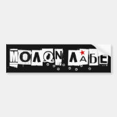 MOLON LABE / COME EN NEEM IT BUMPERSTICKER (Voorkant)