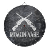 Molon Labe Crossed Rifiles 2de amendement Dartbord (Voorkant)