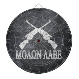 Molon Labe Crossed Rifiles 2de amendement Dartbord