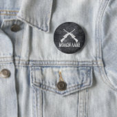Molon Labe Crossed Rifiles 2e amendement Pistool R Ronde Button 5,7 Cm (In situ)